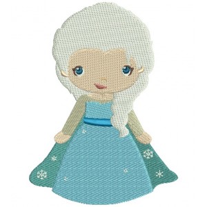 Looks Like Princess Elsa from Frozen Filled Machine Embroidery Design Digitized Pattern